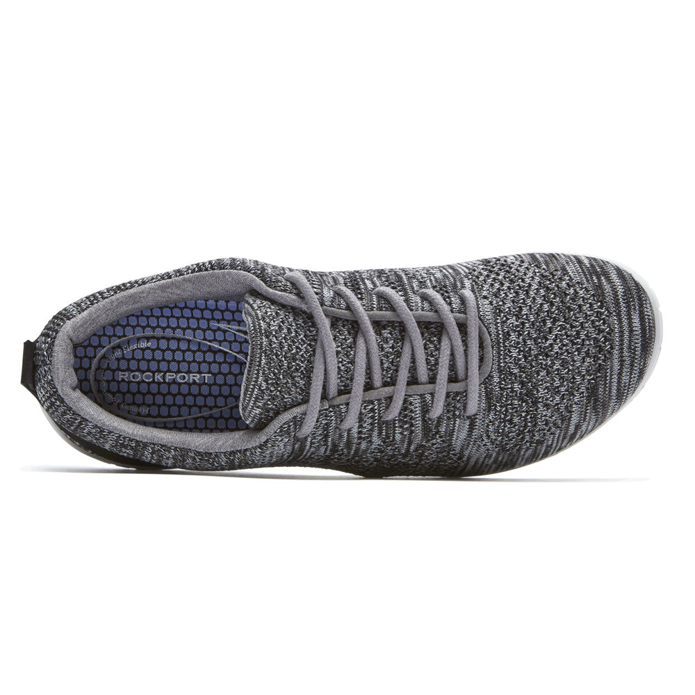 Rockport Womens Raelyn Knit Tie - Sneakers Grey - UEL514829